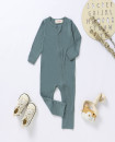 Summer 0-24M Bamboo Fabric Long Sleeve Double Way Zipper Infant Bodysuit Baby Rompers